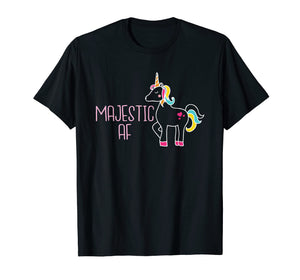 Funny Adult Unicorn Shirt Majestic AF