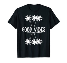 Load image into Gallery viewer, Good Vibes White Letter palm T Shirt for Women Men
