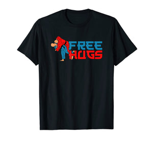 Free Hugs T-Shirt - Funny Marital Arts Judo Wrestling Tee