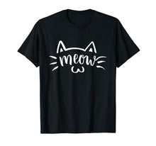 Load image into Gallery viewer, Kawaii Kitty Cat Meow Face Brush Letter Tshirt

