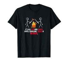 Load image into Gallery viewer, Fun and Games Until Someone Loses A Weiner Camping T-shirt
