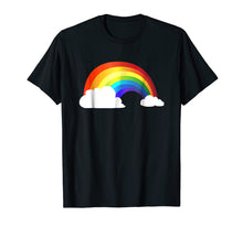 Load image into Gallery viewer, Rainbow T-Shirt - Shiny Rainbow in the Clouds
