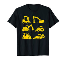 Load image into Gallery viewer, Construction Diggers Trucks T-Shirt Toddlers Boys Men
