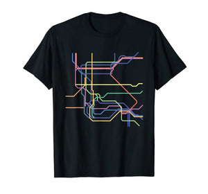 Minimalist New York City Underground Metro Map T-shirt