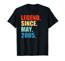 Load image into Gallery viewer, Legend Since May 2005 14th Birthday Gift 14 Years Old Shirt
