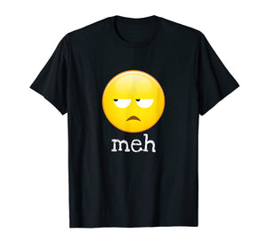 Meh Bored Emoji Face T-Shirt