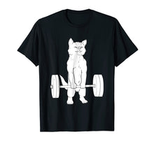 Load image into Gallery viewer, Cat Deadlift Powerlifting T-Shirt
