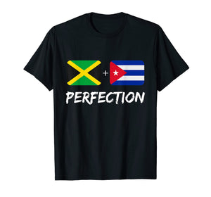 Jamaican Plus Cuban Perfection Heritage Flag Gift T-Shirt