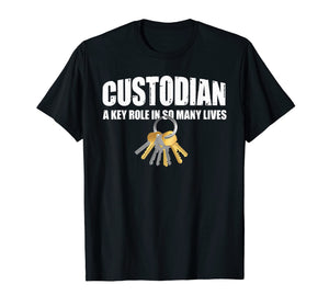 Fun Custodian Keys T Shirt, Janitor Appreciation Gift