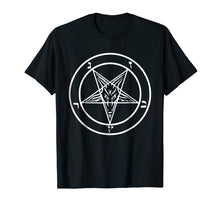 Load image into Gallery viewer, Baphomet T Shirt Pentagram Shirt Men Inverted Pentagram Tee

