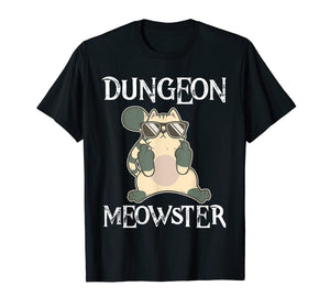 Dungeon Moewster Cats RPG DND T Shirt DM Funny Cat Gift