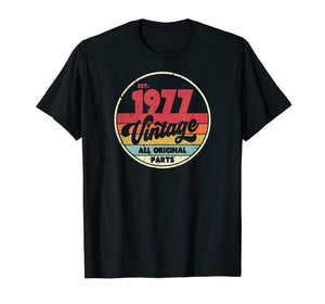 1977 Vintage T Shirt, Birthday Gift Tee. Retro Style Shirt.