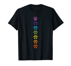 7 Chakras Puppy Paw Print Cute High Vibe Conscious T-Shirt