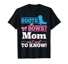 Load image into Gallery viewer, Boots or Bows Shirt for Mom Gender Reveal Party Gift
