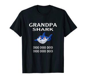 Grandpa Shark T-shirt Doo Doo Doo - Father's Day Shirt