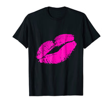 Load image into Gallery viewer, Hot Pink Lips Lipstick Kiss 80&#39;s Costume Retro Band T-Shirt
