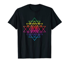 Load image into Gallery viewer, Sacred Geometry T-Shirt Sri Yantra Star Flower Of Life
