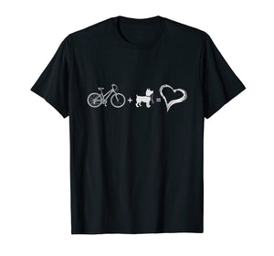 Bike Plus Dog Equals Love For Biking and Dog Lovers Tee