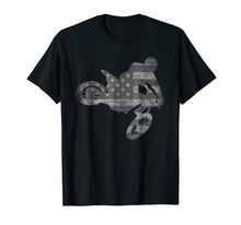 Load image into Gallery viewer, Dirt Bike American Flag T-Shirt | Motocross Enduro Shirt
