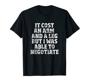 Amputee T-Shirt: Able To Negotiate Funny Leg Amputee Shirt