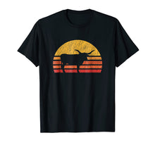 Load image into Gallery viewer, Distressed Retro Sun Silhouette Texas Longhorn T-shirt
