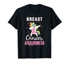 Load image into Gallery viewer, Inspirational Breast Cancer Awareness Unicorn Support Shirt
