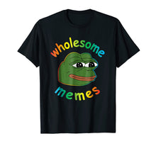 Load image into Gallery viewer, Wholesome memes PEPE rainbow frog smile dank meme rare Shirt
