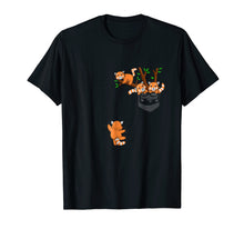 Load image into Gallery viewer, Panda Family T-Shirt Lazy Panda shirt Pocket Tee in red
