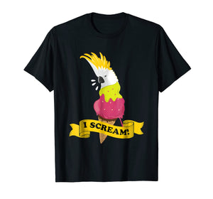 Moluccan Cockatoo Ice Cream Parrot Tshirt
