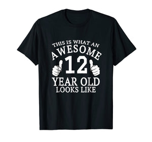 Kids 12th Birthday Tshirt 12 Year old Girls Boys Look Like