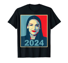 Load image into Gallery viewer, AOC for President 2024 Alexandria Ocasio-Cortez tshirt HOPE
