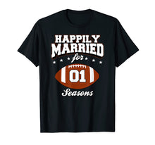 Load image into Gallery viewer, 1 Years Wedding Anniversary T-Shirt Football Couple Gift

