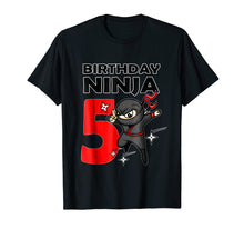 Load image into Gallery viewer, Kids Ninja Birthday Shirt 5 Year Old 5th Birthday BOY SHIRT
