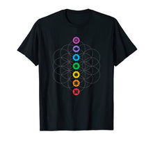 Load image into Gallery viewer, Chakras Shirt Yoga Meditation Sacred Geometry
