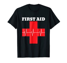Load image into Gallery viewer, First Aid Red Cross T-Shirt | Lifeguard Staff T Shirt
