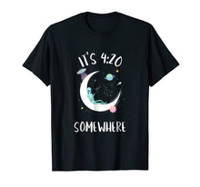Load image into Gallery viewer, Funny 4:20 Smoking Moon Alien Shirt
