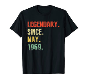 Happy 50th Birthday Awesome Since May 1969 Funny T-shirt