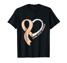 Load image into Gallery viewer, Heart Ribbon Uterine Cancer Awareness T-Shirt
