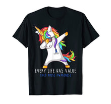 Load image into Gallery viewer, Every Life Has Value Child Abuse Awareness Shirt
