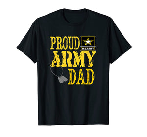 Mens Proud Army Dad Shirt Military Pride T Shirt