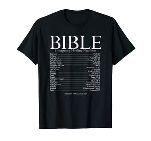 Bible Emergency Hotline Numbers Shirt, Bible Verse Shirt