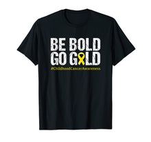 Load image into Gallery viewer, Childhood Cancer Awareness Month Tshirt Yellow Ribbon Tee
