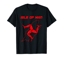 Load image into Gallery viewer, Isle of Man TT Race T-Shirt Red Map Triskelion

