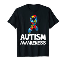 Load image into Gallery viewer, Autism Awareness T Shirt Puzzle Ribbon Family Tee Shirt
