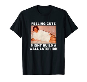 Feeling Cute Might Build A Wall Later Funny Shirt