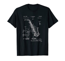 Load image into Gallery viewer, Saxophone Patent Graphic T-Shirt

