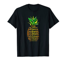 Load image into Gallery viewer, Pineapple Shirt Bible Fruit Of The Spirit Love Joy Peace Tee
