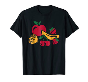 Fruits with apple, banana, cherry and strawberries T-Shirt
