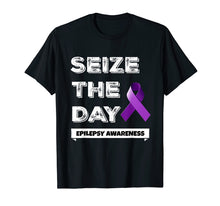 Load image into Gallery viewer, Epilepsy Awareness T Shirt, Seize The Day, November, Purple
