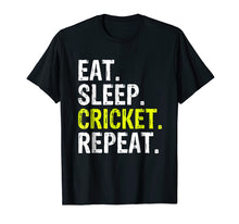 Load image into Gallery viewer, Eat Sleep Cricket Repeat Gift Sports T-Shirt
